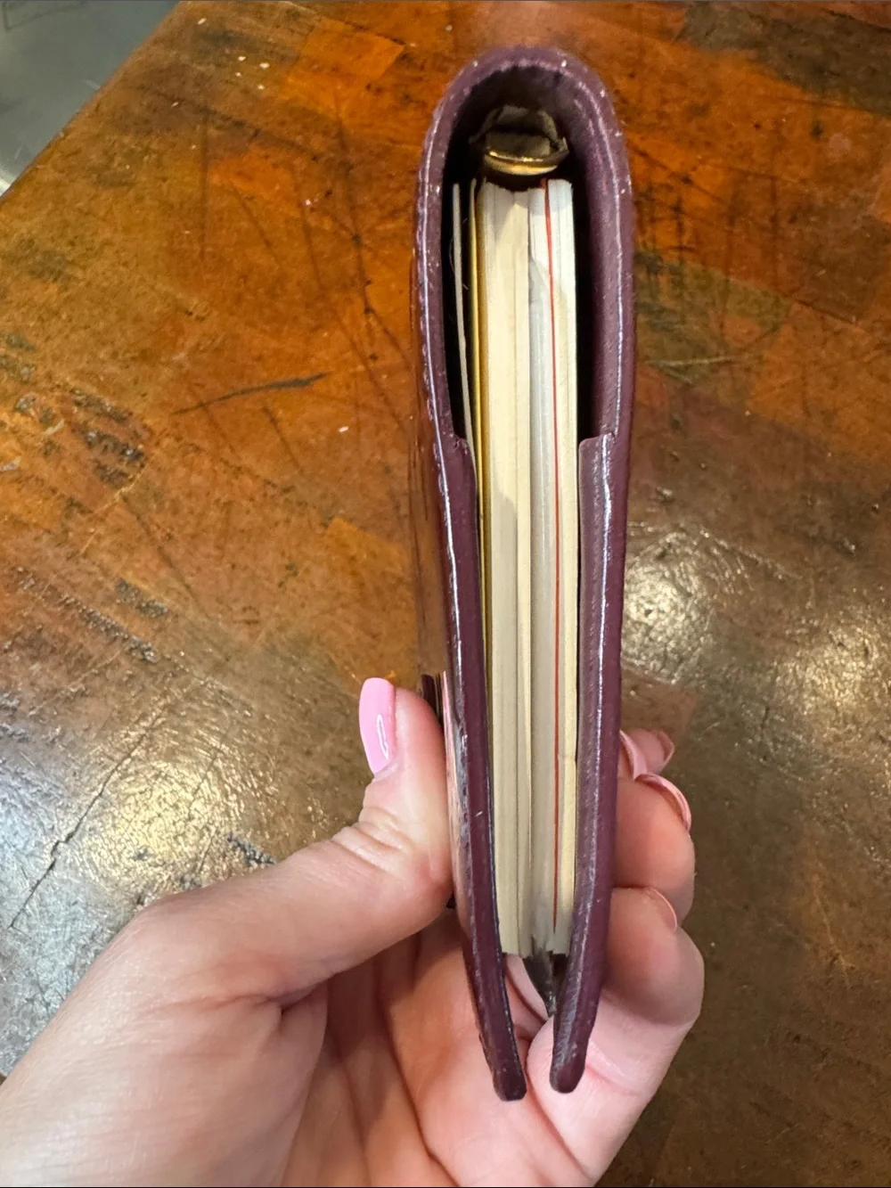 Louis Vuitton Patent Vernis Deep Burgundy Notebook Cover